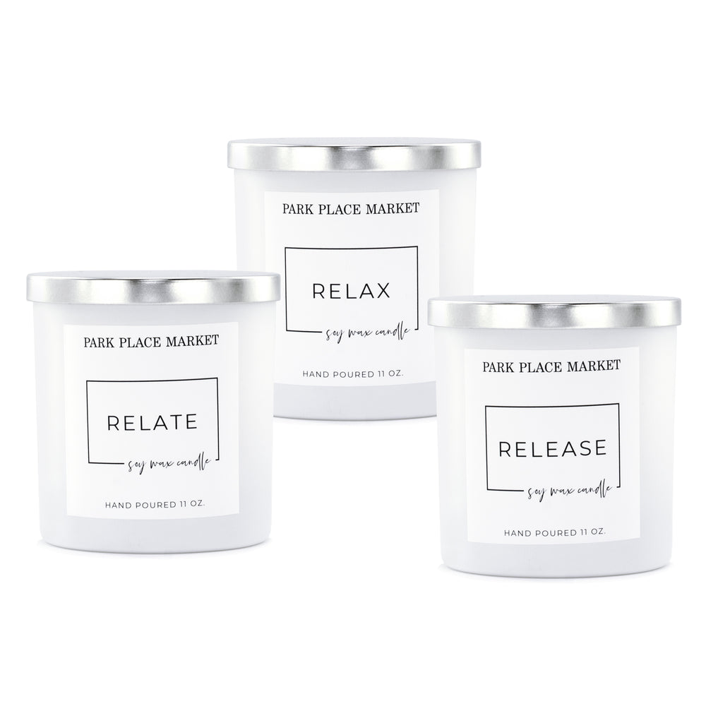 Relax/Relate/Release Candle Set
